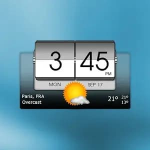 3D Flip Clock & Weather